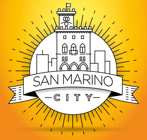 Небо Сан-Марино с типографическим дизайном — стоковый вектор