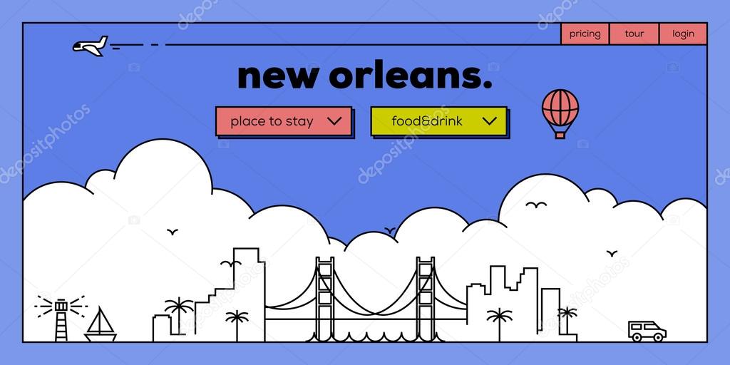 new orleans travelling website design