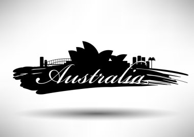 Sydney skyline tasarımı tipografi ile