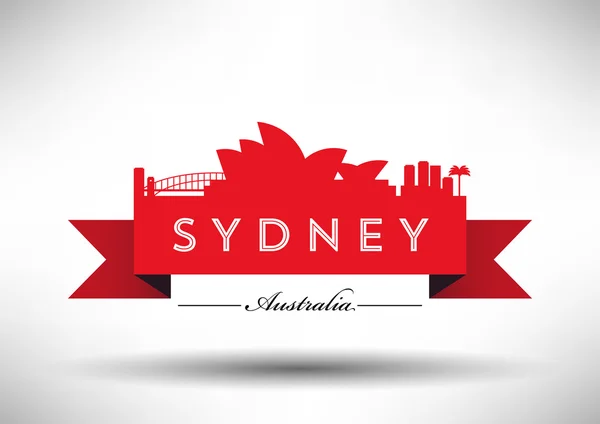 Sydney panoramę Typografia Design — Wektor stockowy