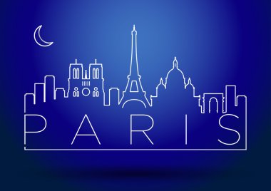 Paris manzarası modern tipografi
