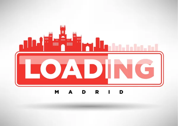Madrid şehir tipografi tasarım — Stok Vektör