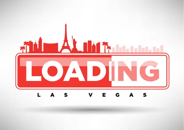Modern Las Vegas City Skyline Design — Stock Vector