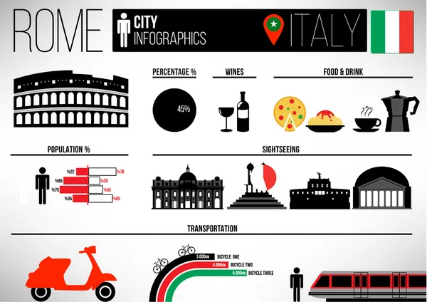 Ontwerpsjabloon XX stad infographic — Stockvector