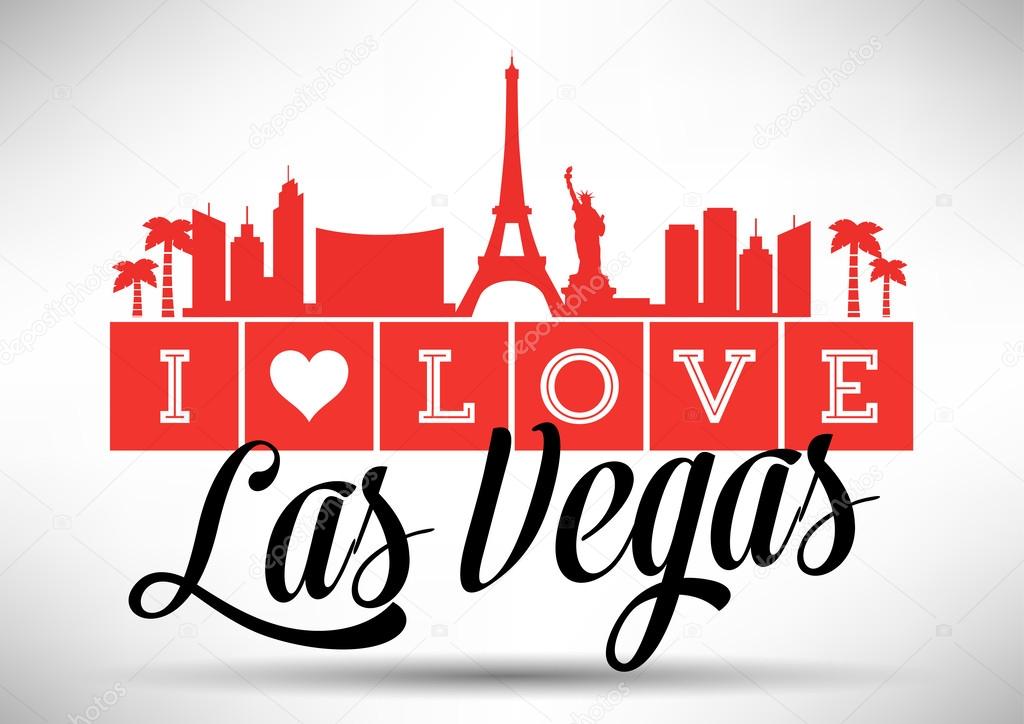 I Love Las Vegas Typography Design