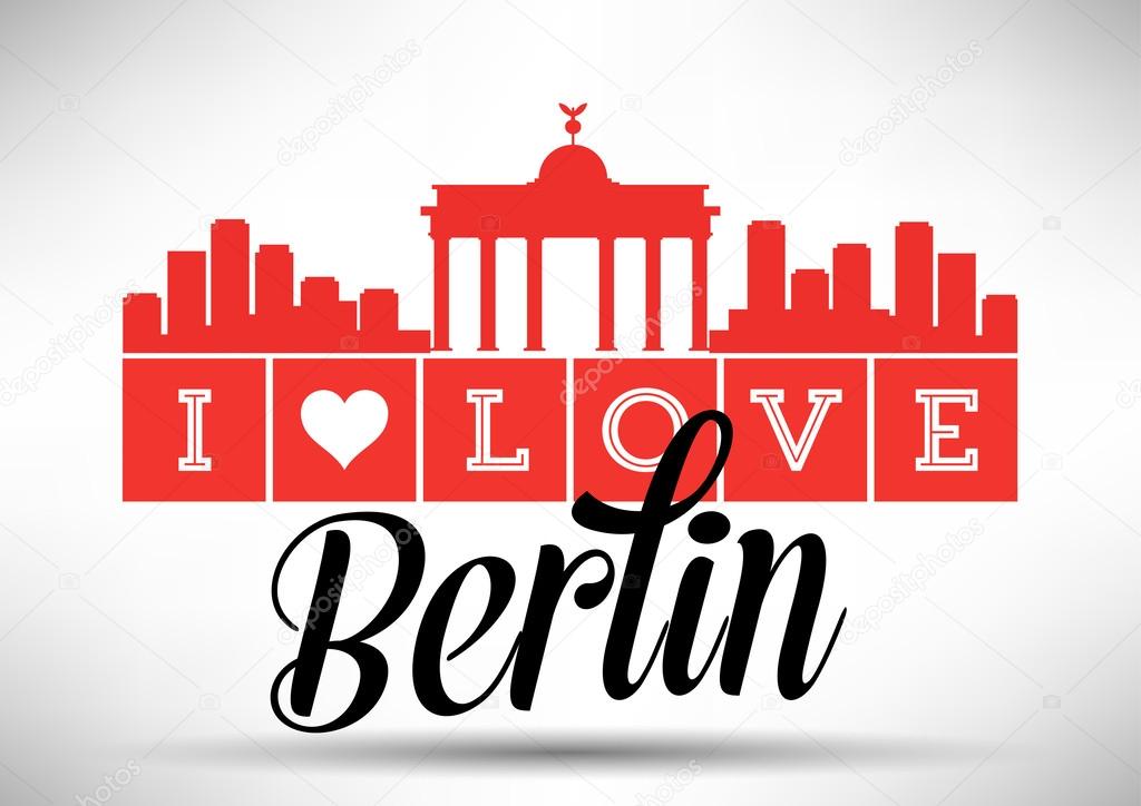 I Love Berlin Typography Design