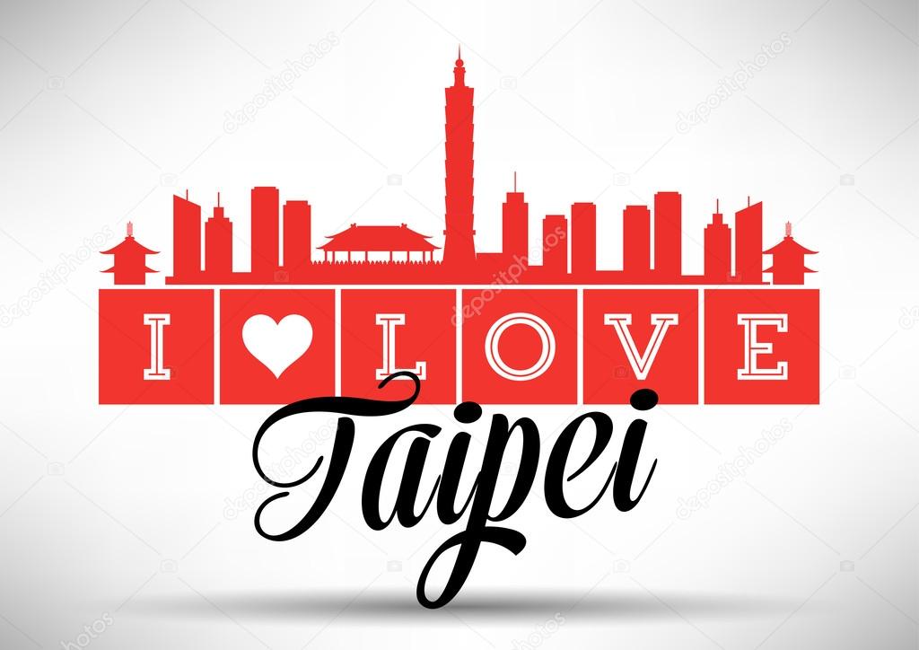I Love Taipei Typography Design