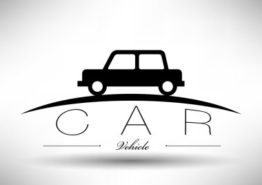 Tipografik Tasarım ile araba simgesi