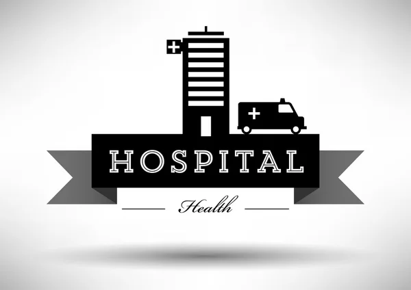 Hospital design over white background — Stock Vector