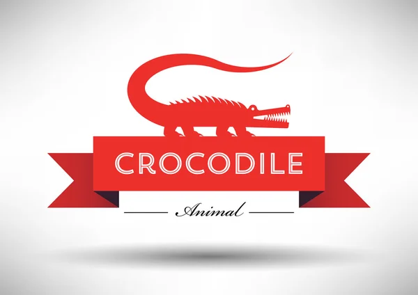 Krokodilikonen — Stock vektor