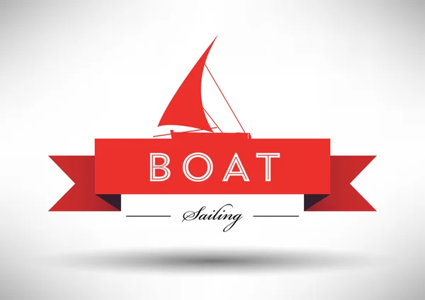 Ikona łodzi z projekty typograficzne — Wektor stockowy