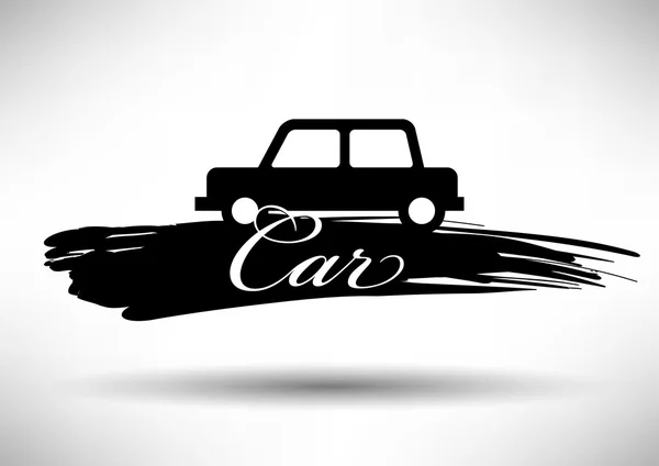 Icono de coche con diseño tipográfico — Vector de stock