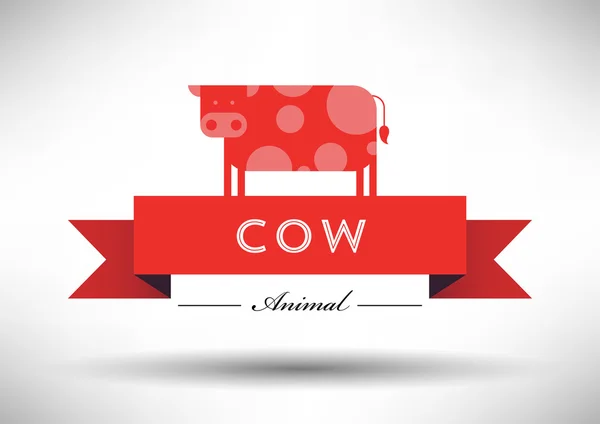 Vaca icono vector — Vector de stock