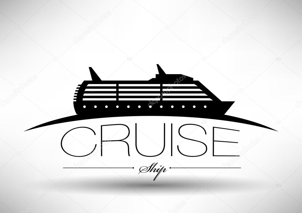 Cruise ship vector illustration