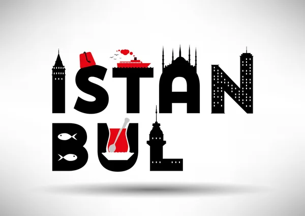 Istanbul typografický Design — Stockový vektor