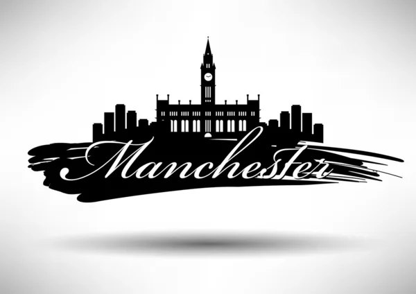 Manchester, horizonte de Inglaterra — Vector de stock