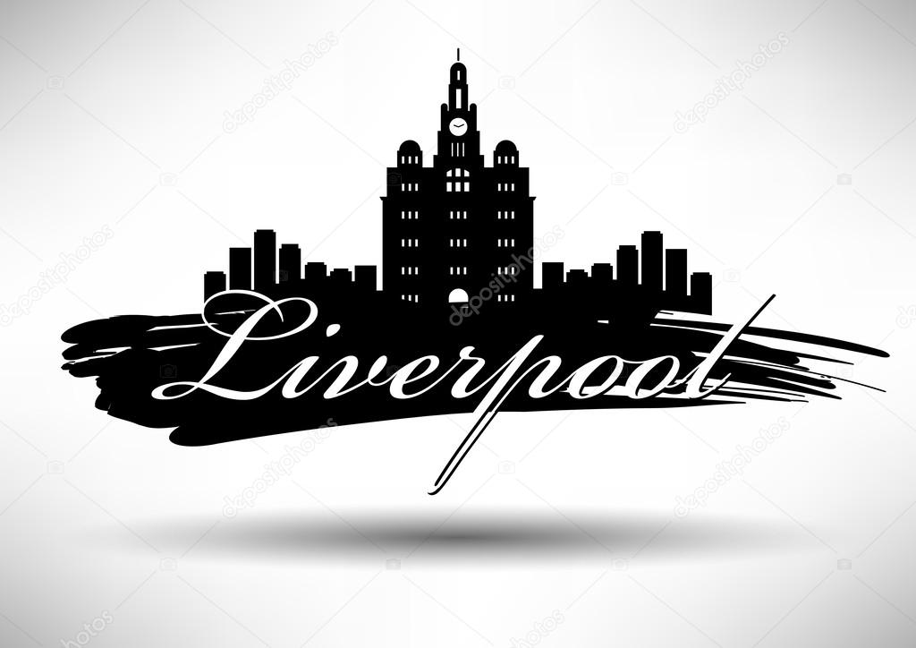 Liverpool England City Skyline Silhouette Vector Image By C Kursatunsal Vector Stock 59972087