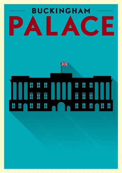 Illustration vectorielle du palais de Buckingham — Image vectorielle