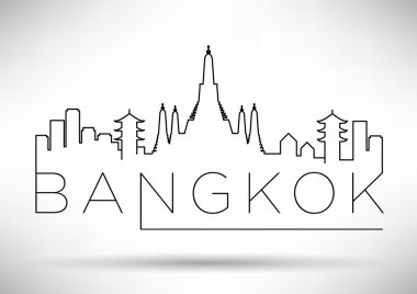 Bangkok şehir çizgi siluet