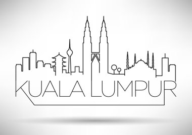 Kuala Lumpur City Line Silhouette clipart