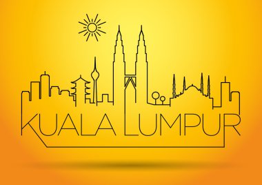 Kuala Lumpur Şehir çizgi siluet