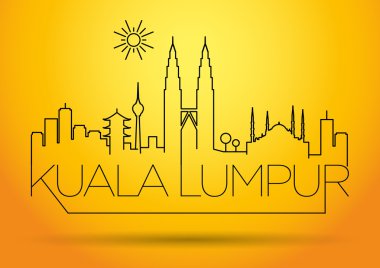 Kuala Lumpur City Line Silhouette clipart