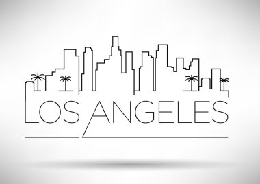 Los Angeles şehir çizgi siluet