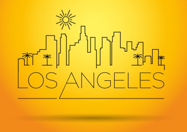 Los Angeles şehir çizgi siluet