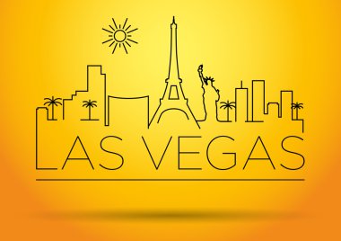 Las Vegas şehir çizgi siluet