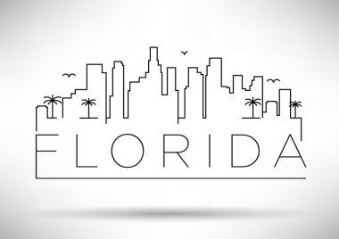 Florida City Line siluet Tipografik Tasarım
