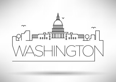 Washington D.C. kent satır siluet
