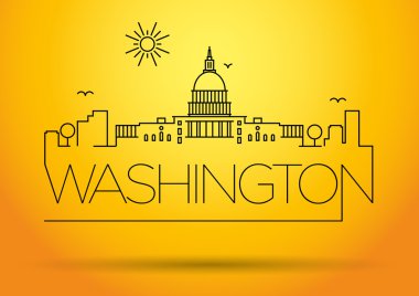 Washington D.C. kent satır siluet