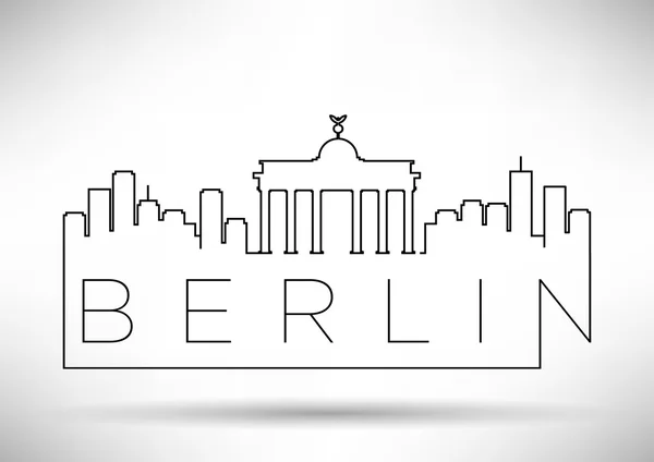 Berlin City linje siluett — Stock vektor