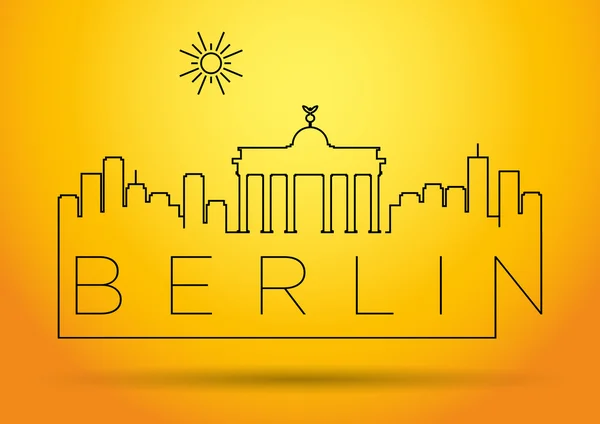 Silueta Berlin City Line — Vector de stock