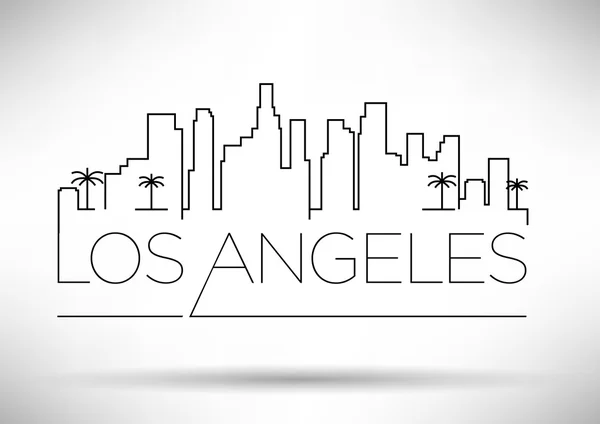 Los Angeles City Line Silhouette — Stock Vector