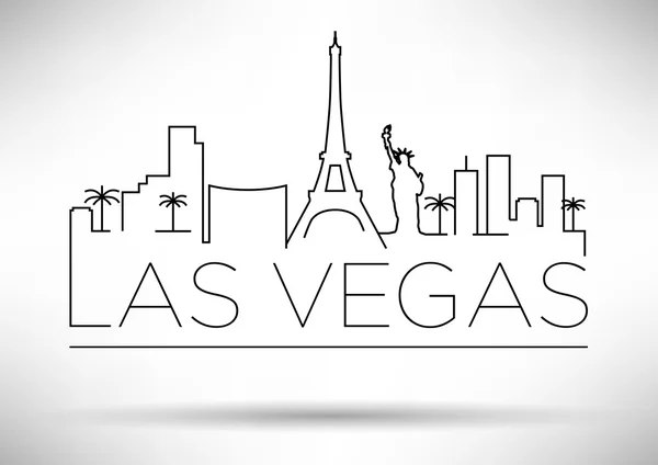 Las Vegas stad lijn silhouet — Stockvector