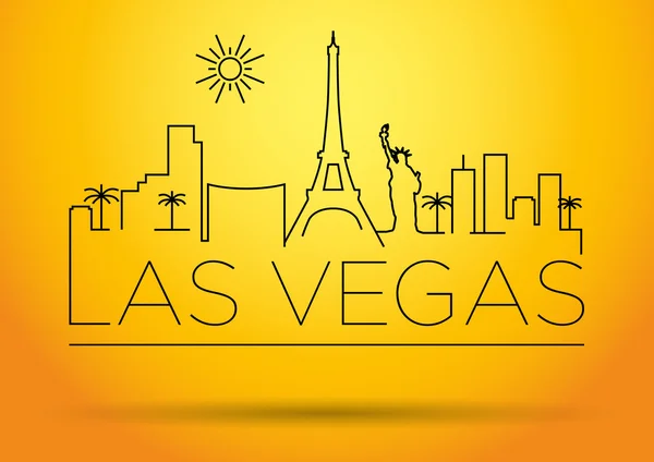Las Vegas şehir çizgi siluet