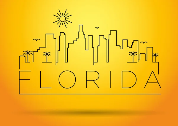 Florida City Line siluet Tipografik Tasarım