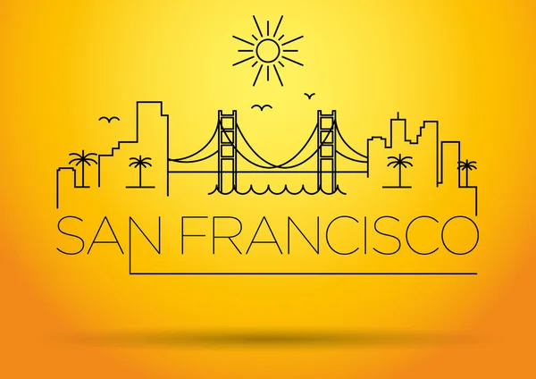 San Francisco City linje siluett — Stock vektor