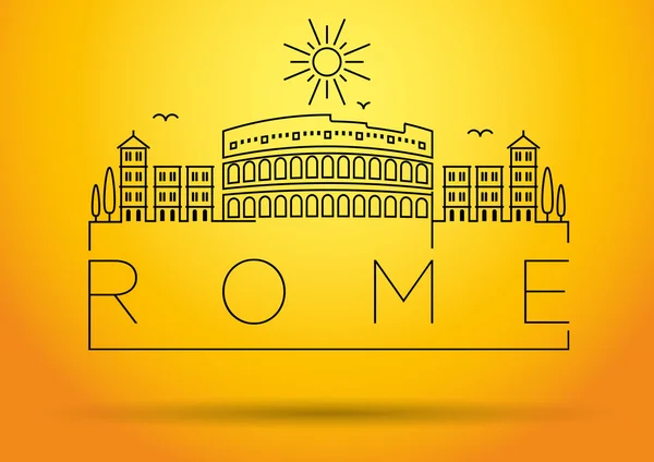 Rome City lijn silhouet — Stockvector