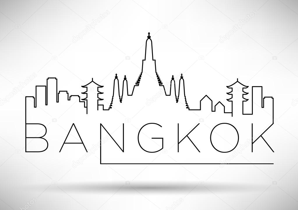Bangkok City Line Silhouette