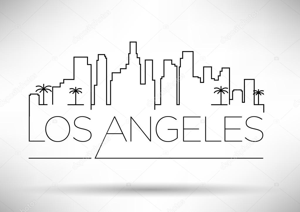 Los Angeles City Line Silhouette