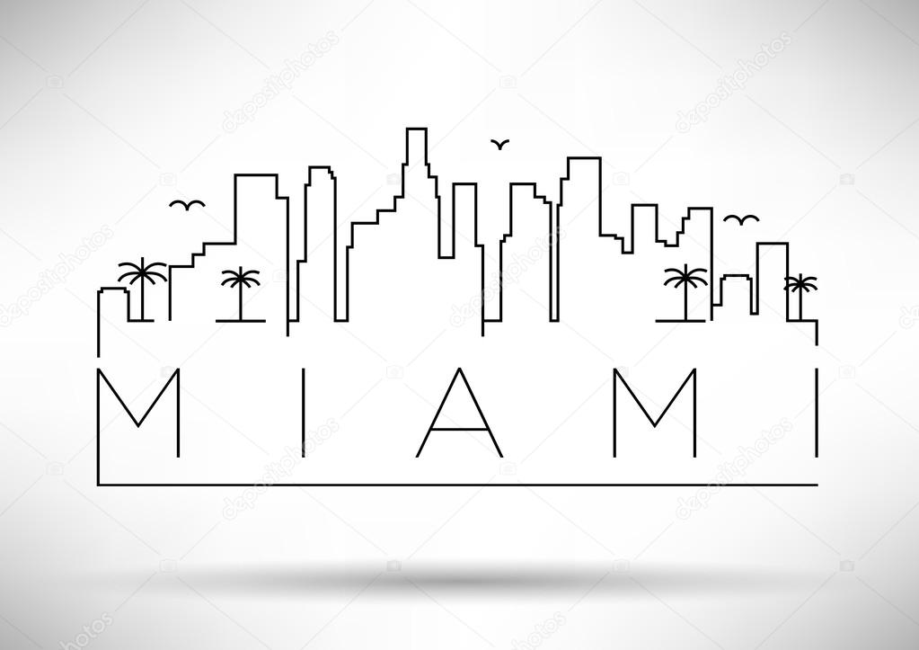 Miami City Line Silhouette