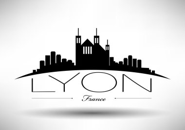 Tipografik Tasarım ile Lyon manzarası