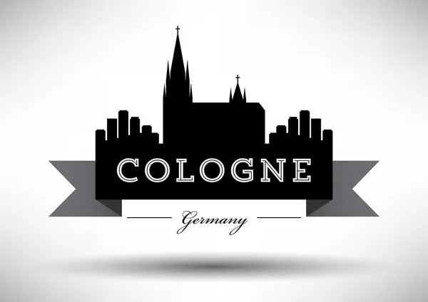 Köln tipografik simgesi tasarım — Stok Vektör