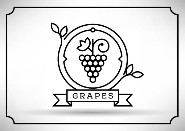 Illustration icône raisin — Image vectorielle