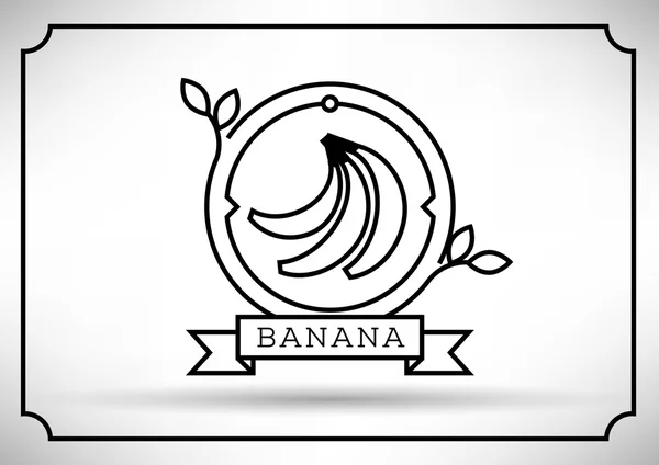 Bananensymbol-Illustration — Stockvektor