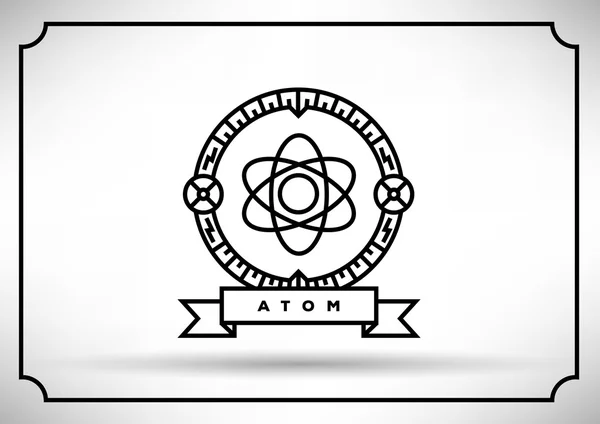 Atom icon illustration — Stock Vector