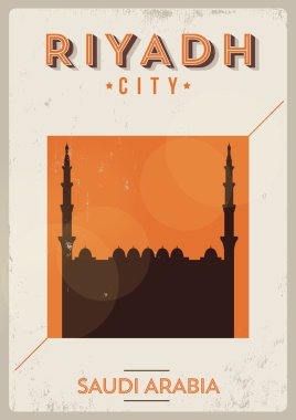Riyadh City VINTAGE Poster Tasarımı