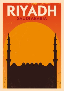 Riyadh City VINTAGE Poster Tasarımı